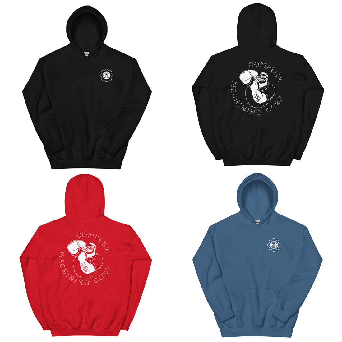 Complex Machining Corp Traditional Tattoo Logo Unisex Hoodie