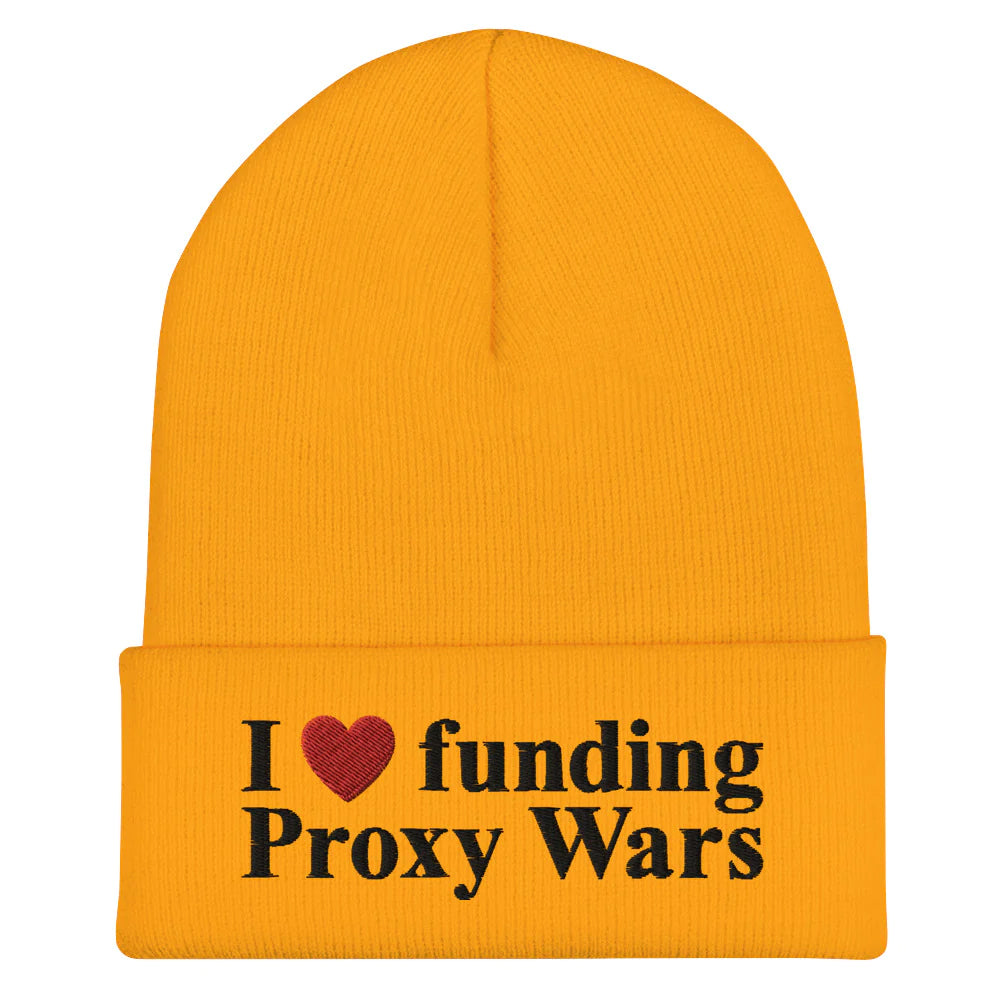 I love funding Proxy Wars Cuffed Beanie
