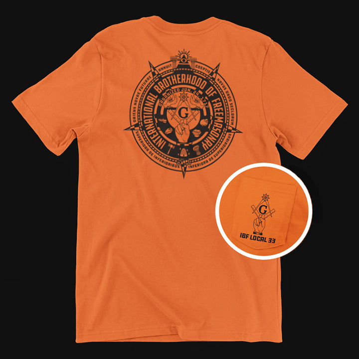 Freemason Union Hi Vis Unisex Pocket T-Shirt