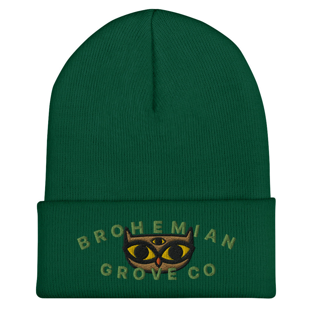BGC Cute Owl Cuffed Beanie