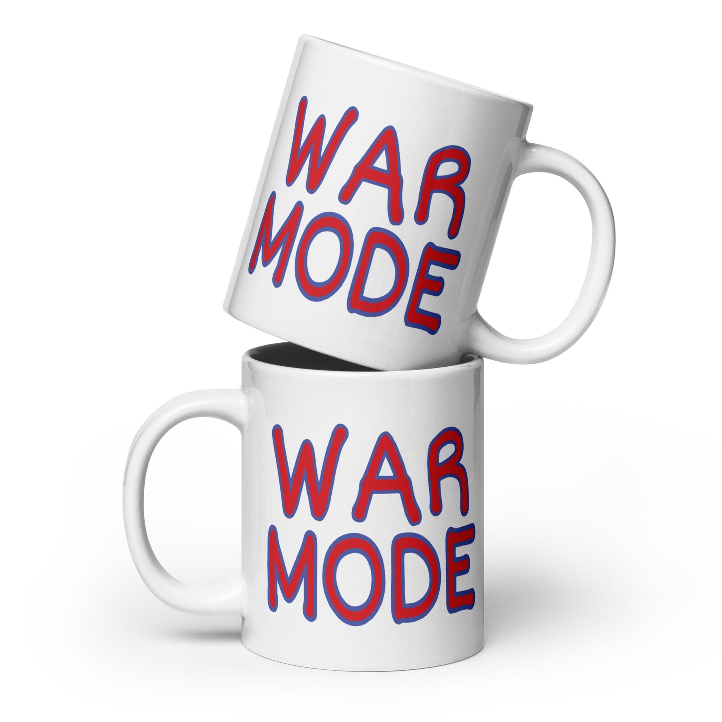 WM Classic Logo Stacked White Glossy Mug