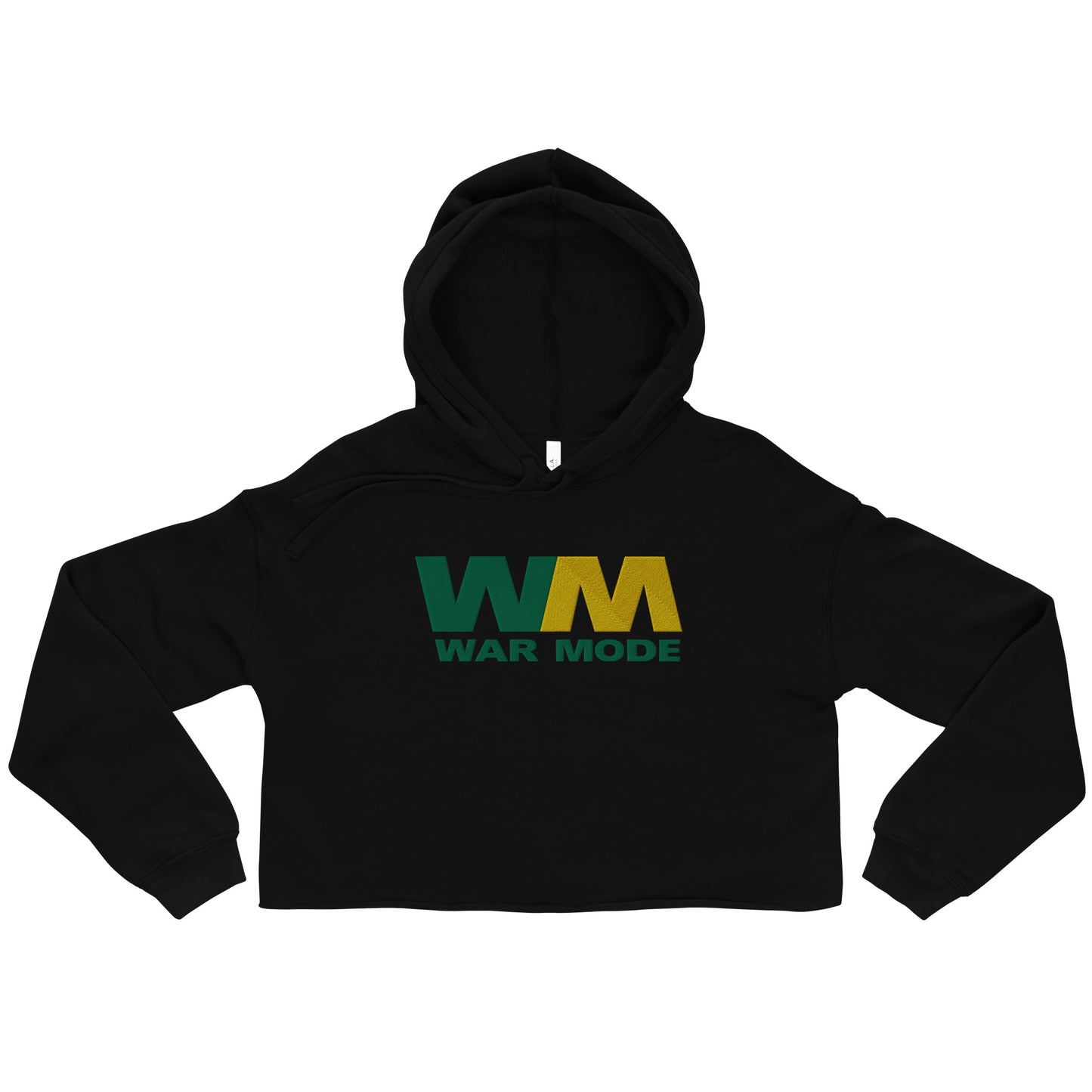 War Management Embroidered Crop Hoodie