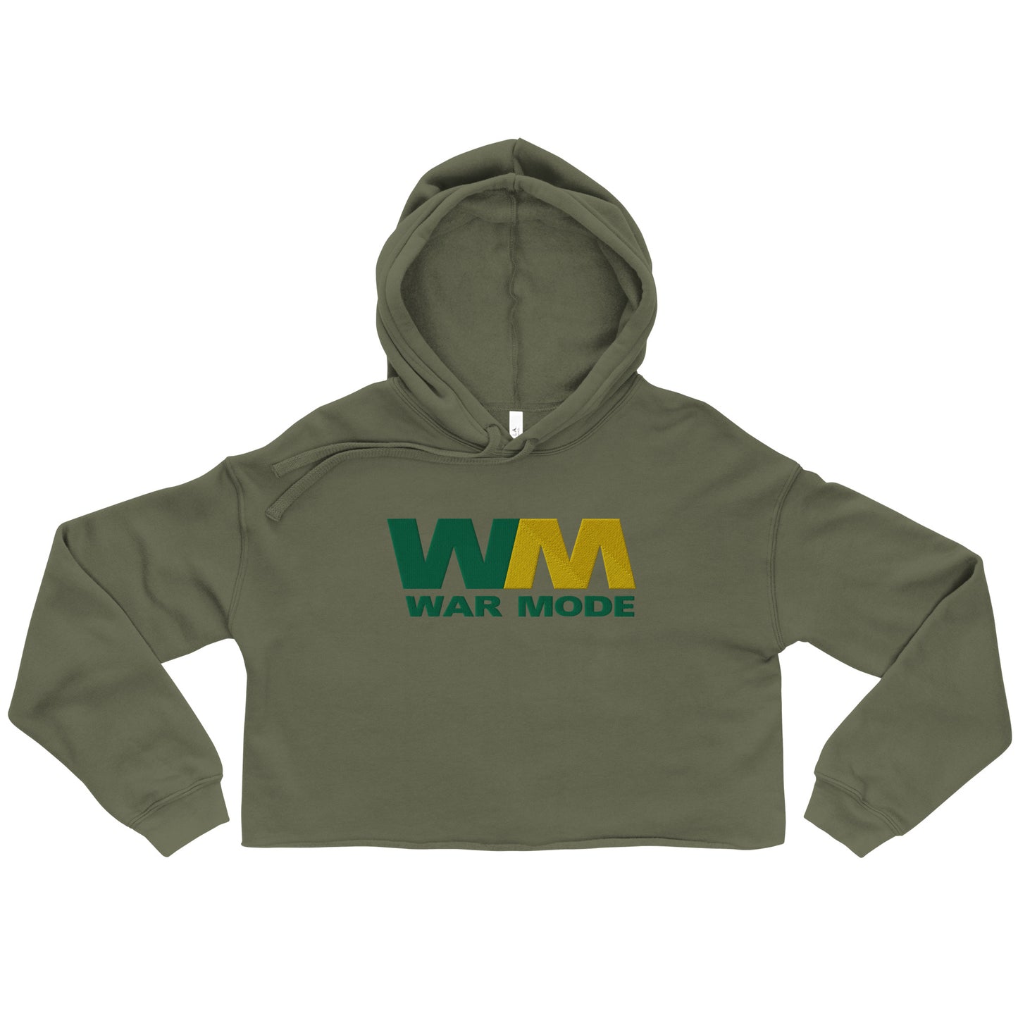 War Management Embroidered Crop Hoodie