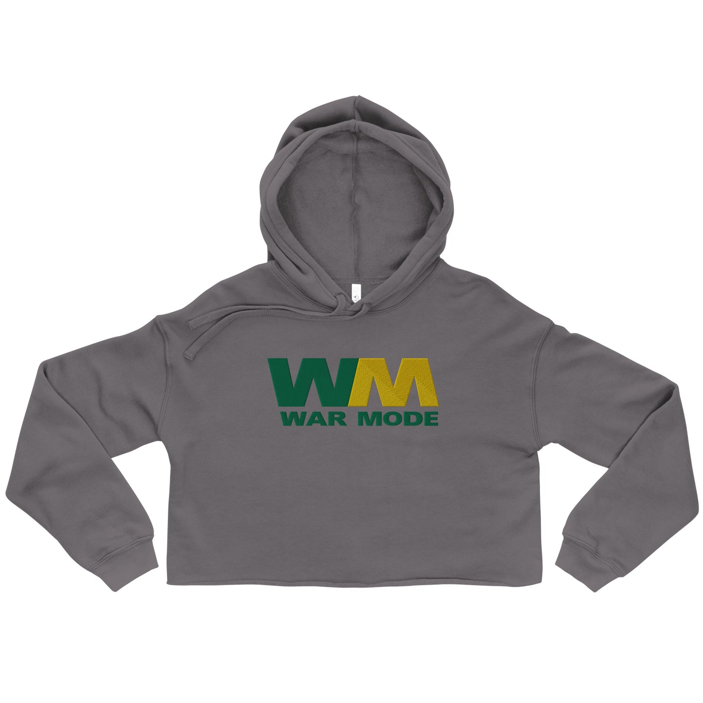 War Management Embroidered Crop Hoodie