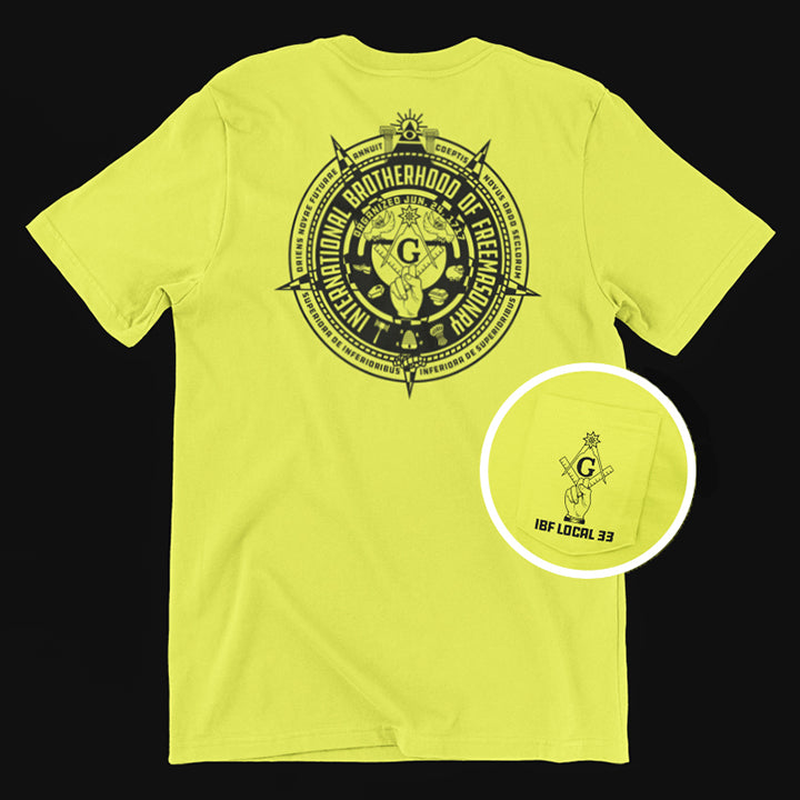 Freemason Union Hi Vis Unisex Pocket T-Shirt