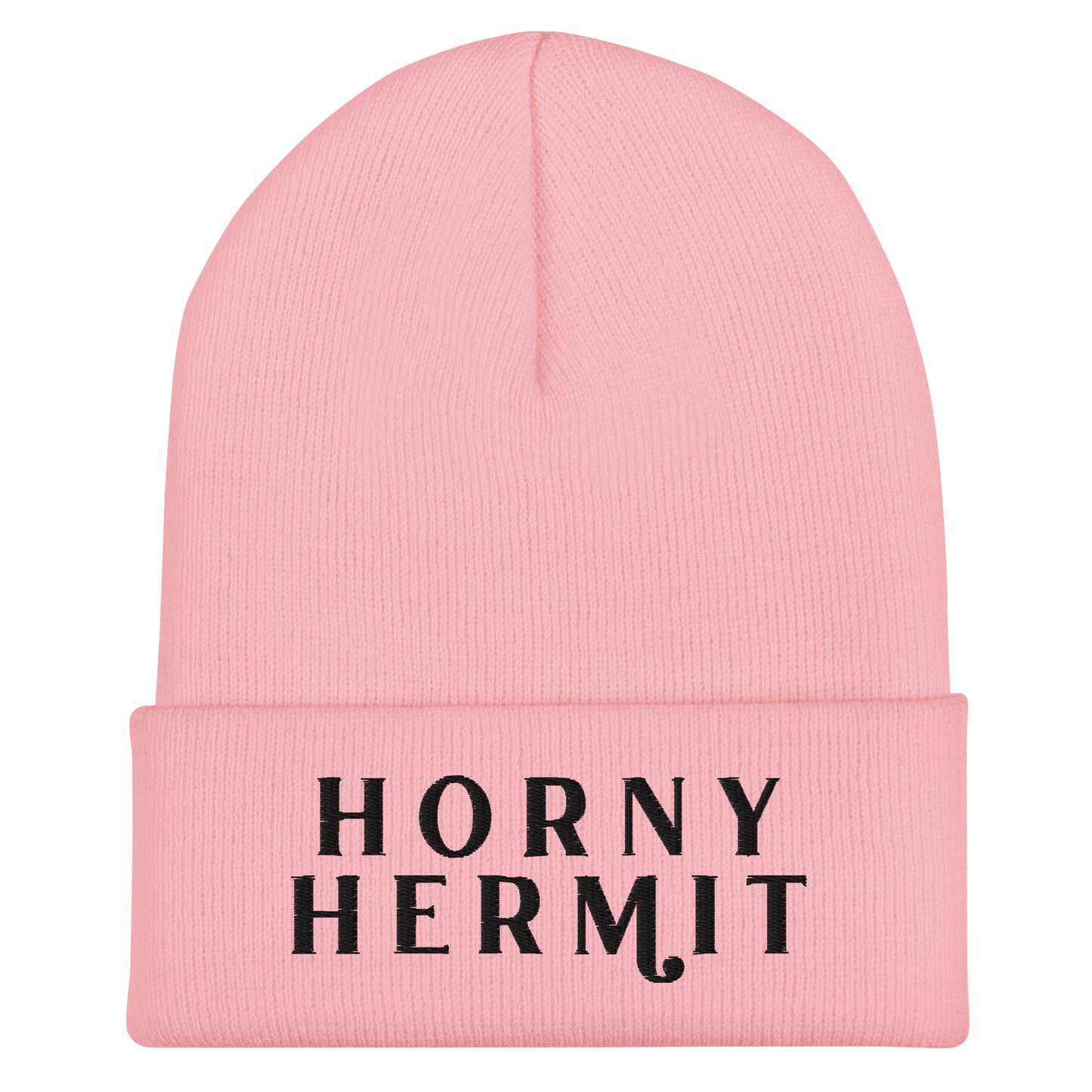 Horny Hermit Embroidered Cuffed Beanie