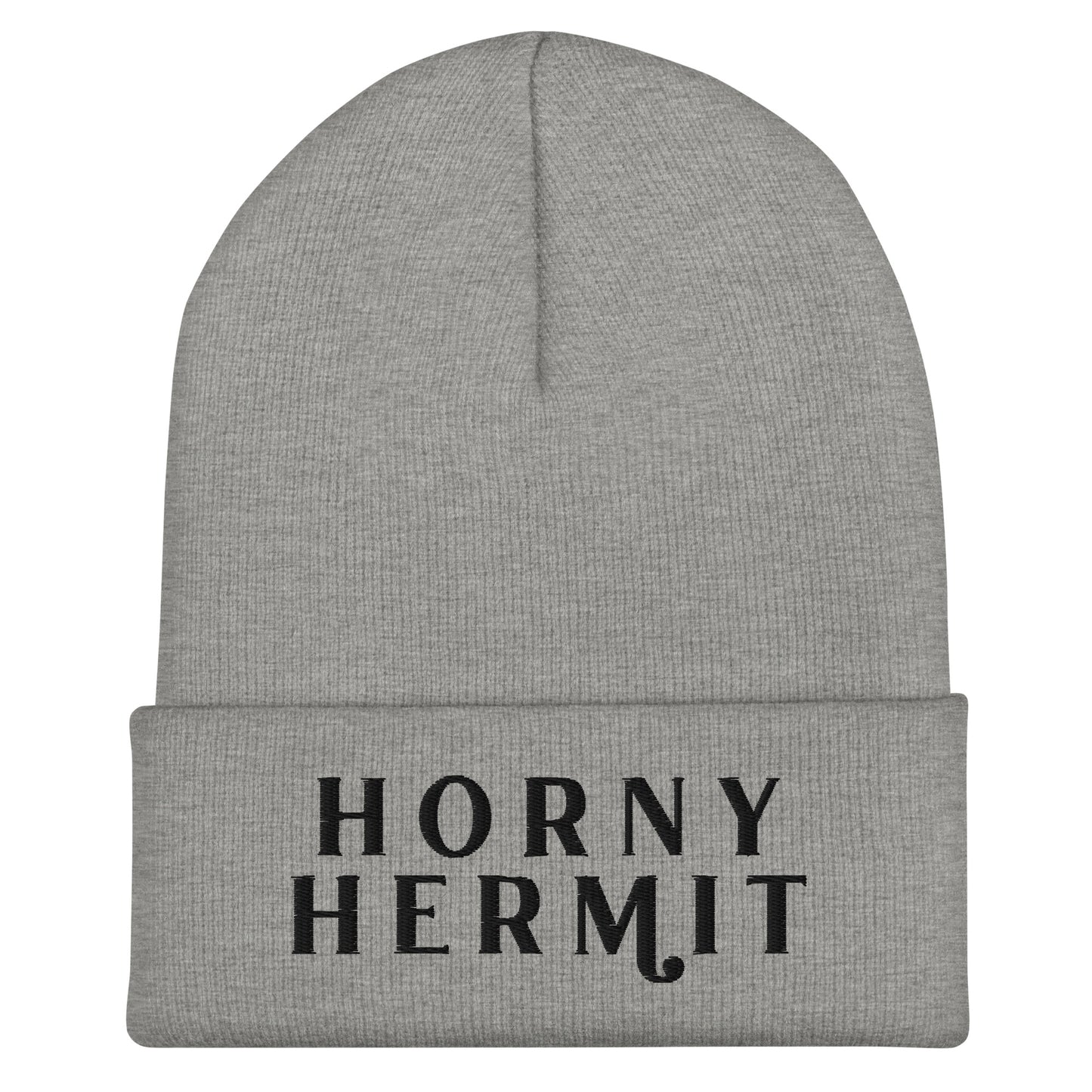 Horny Hermit Embroidered Cuffed Beanie