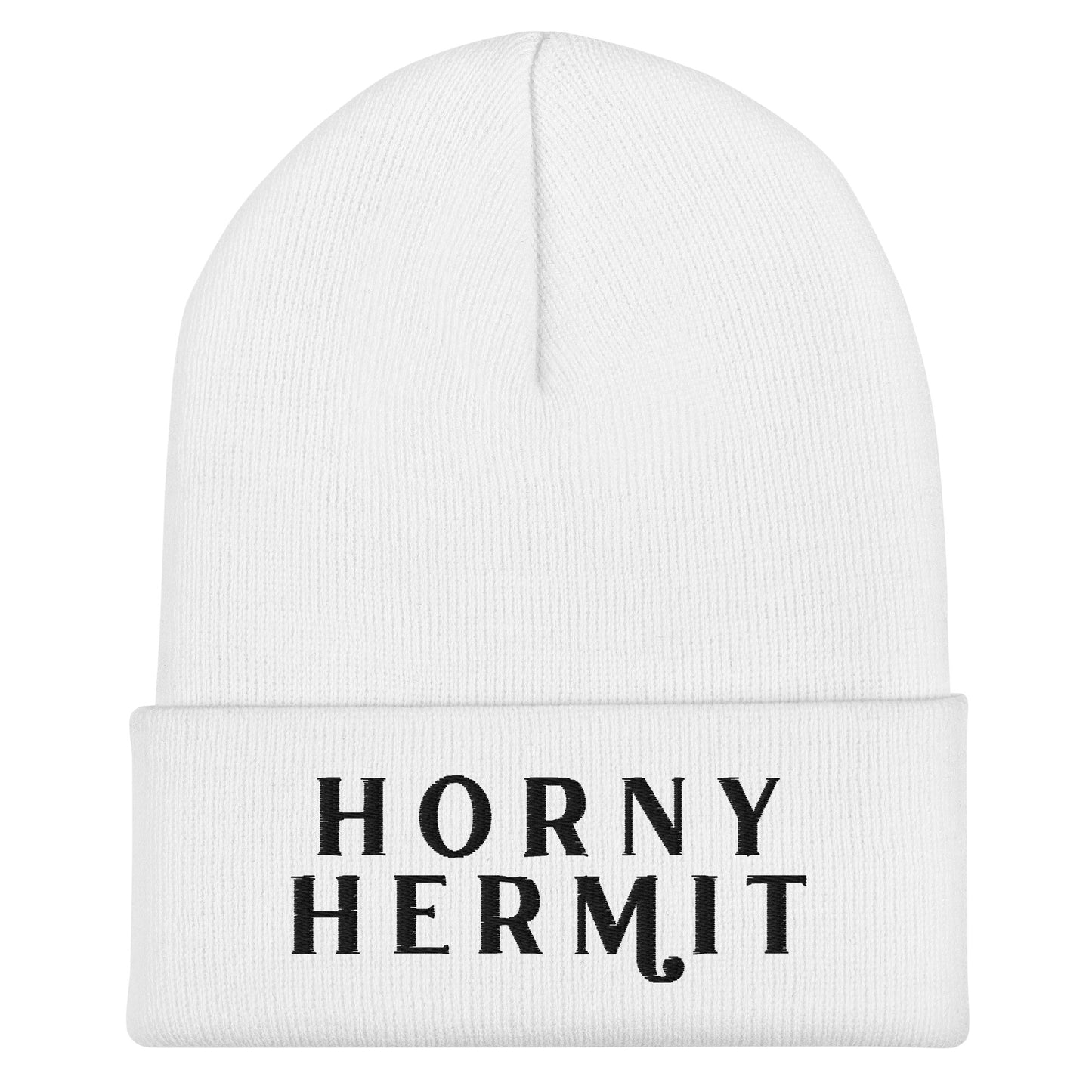 Horny Hermit Embroidered Cuffed Beanie