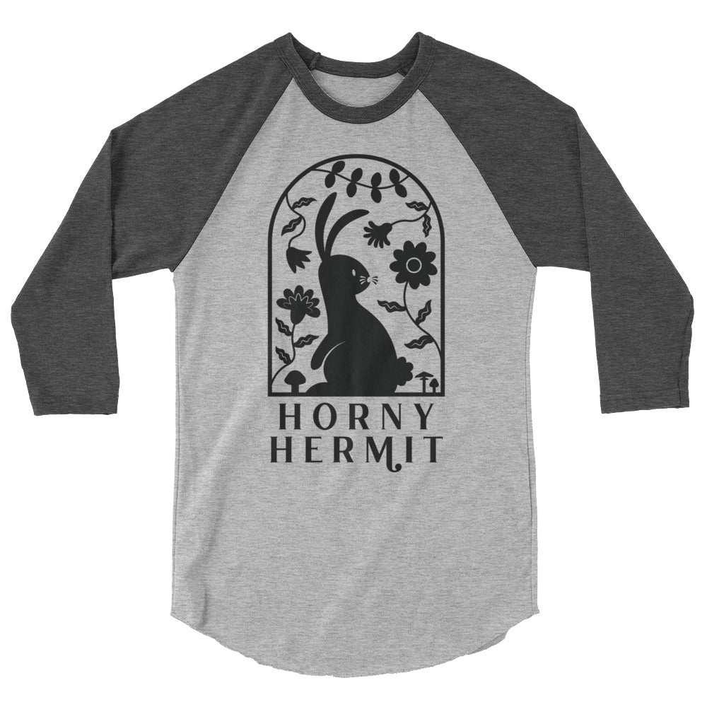 Horny Hermit Stacked 3/4 Sleeve Raglan Shirt