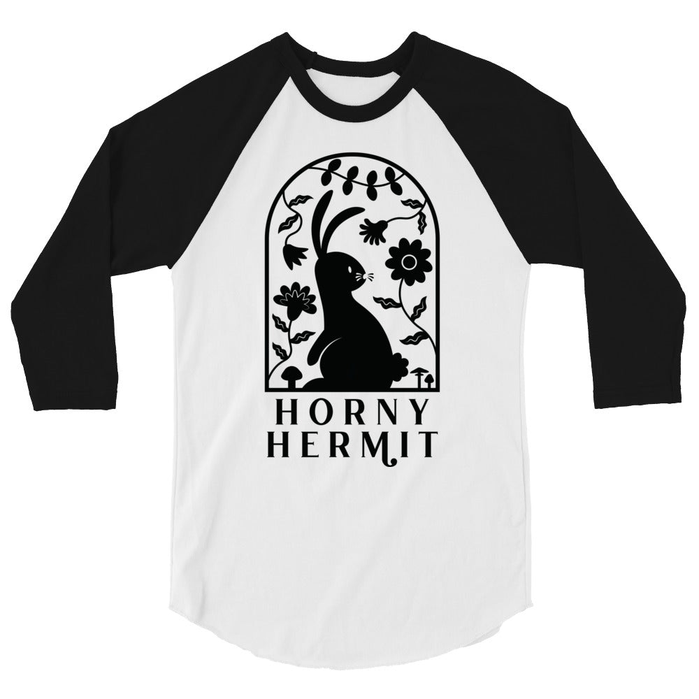 Horny Hermit Stacked 3/4 Sleeve Raglan Shirt