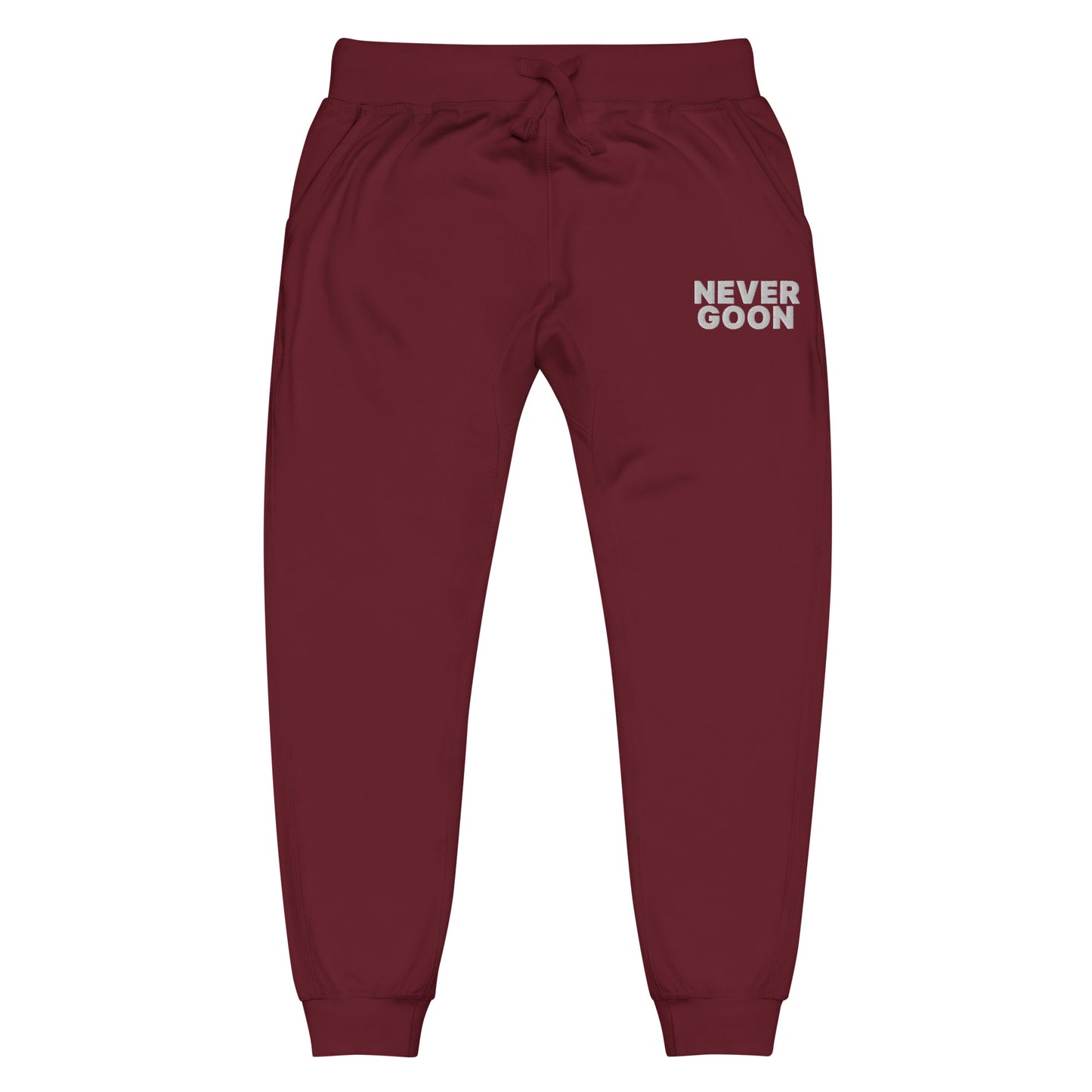 Never Goon Embroidered Unisex Fleece Sweatpants