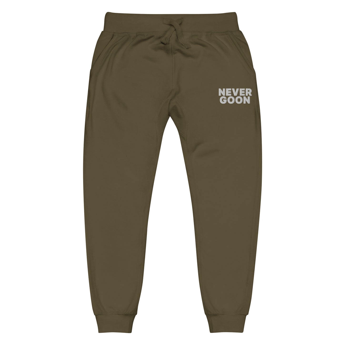 Never Goon Embroidered Unisex Fleece Sweatpants