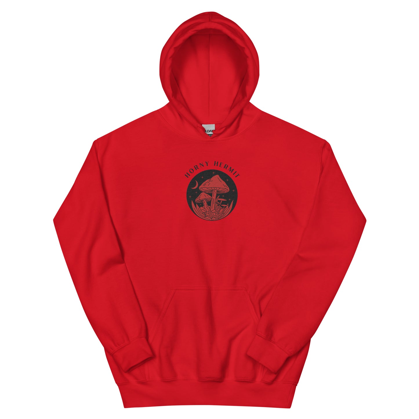 Horny Hermit Mushrooms Embroidered Unisex Hoodie