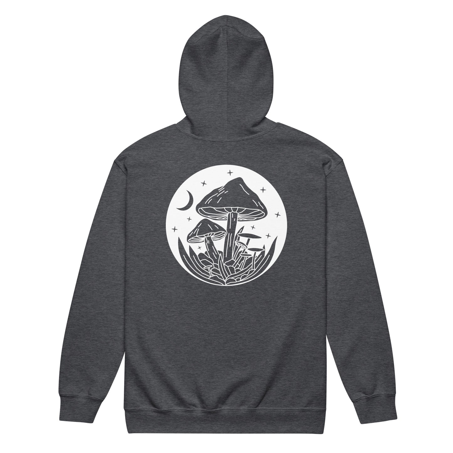 Horny Hermit Mushrooms Unisex Zip Up Hoodie