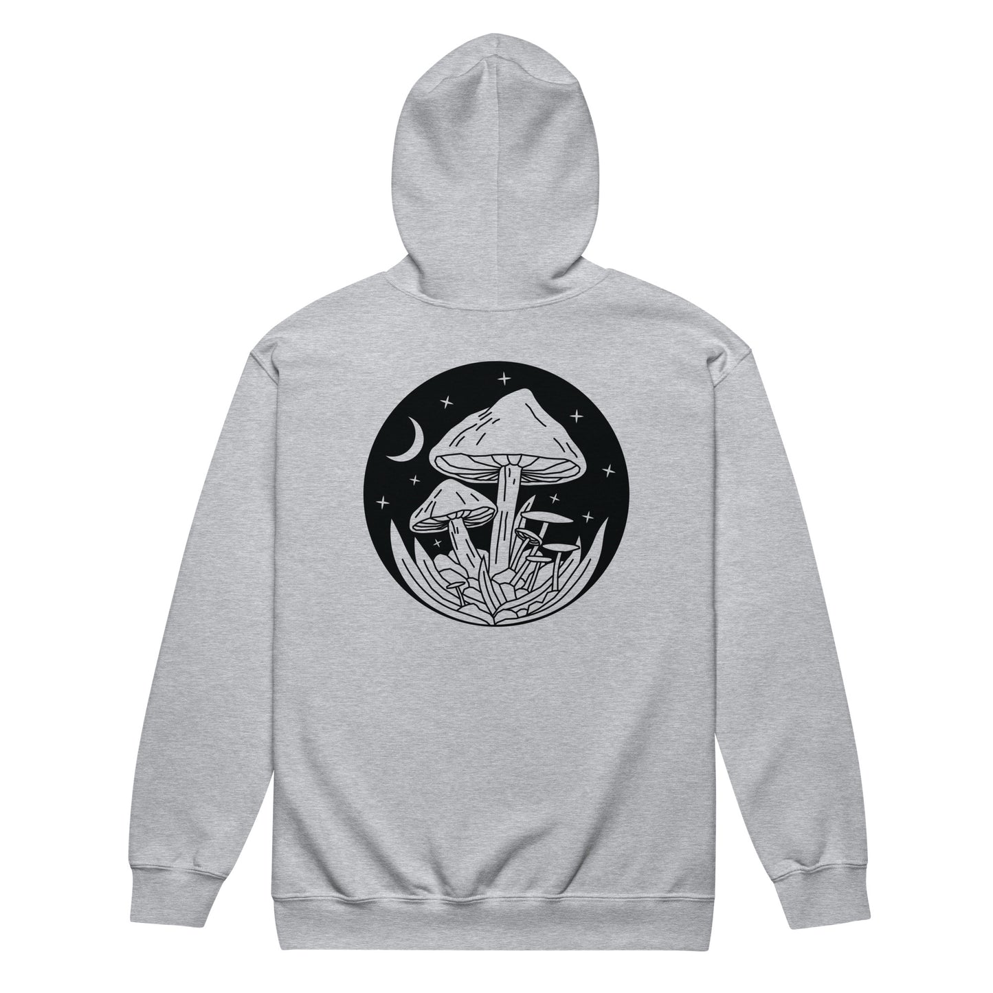 Horny Hermit Mushrooms Unisex Zip Up Hoodie