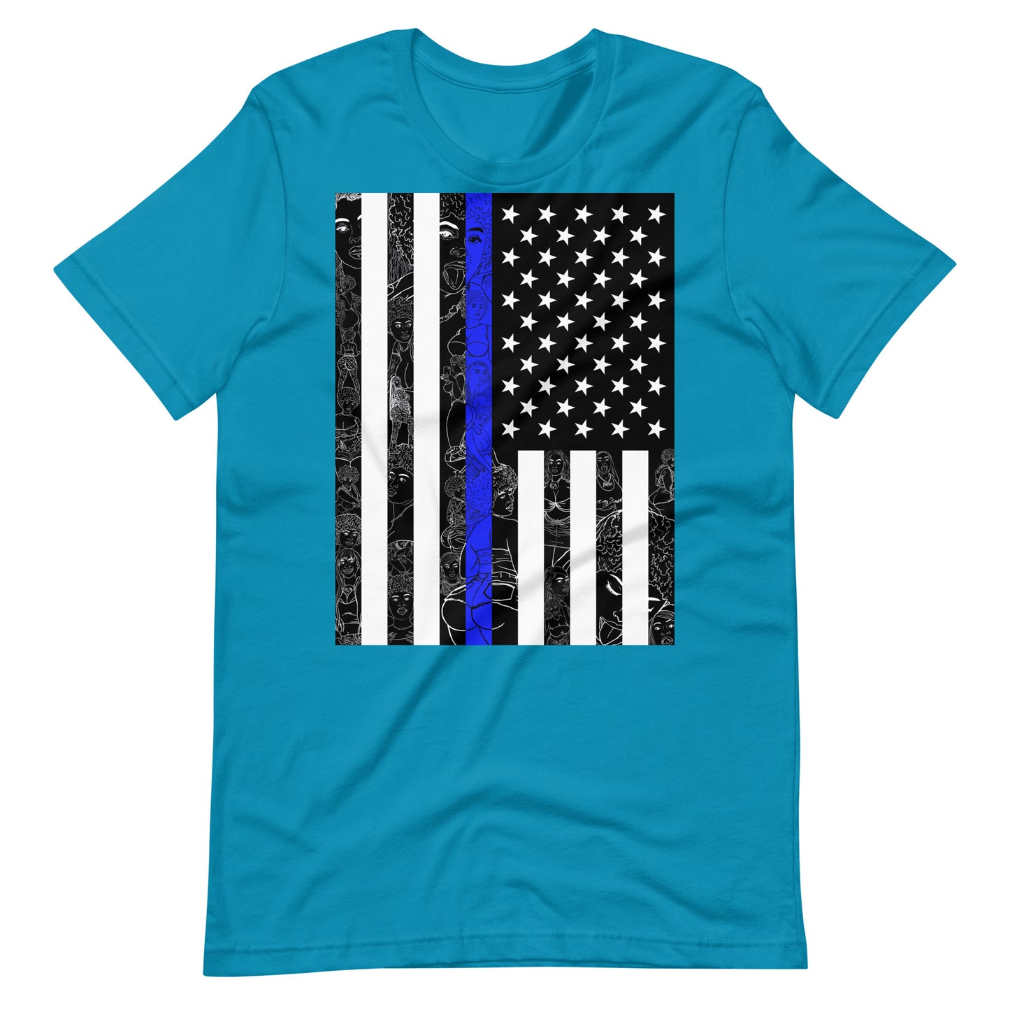 Thicc Blue Line Unisex T-Shirt