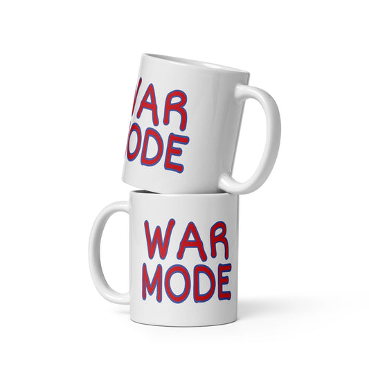 WM Classic Logo Stacked White Glossy Mug