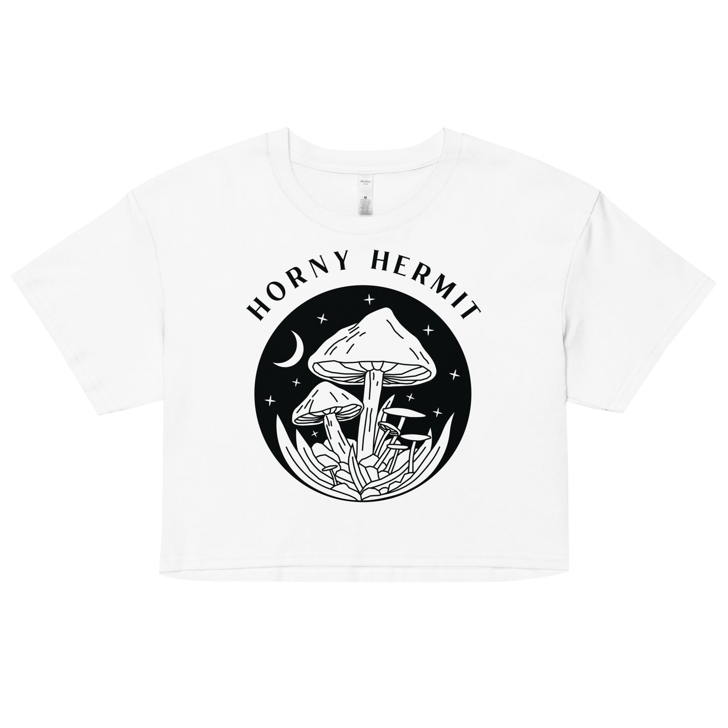 Horny Hermit Mushrooms Women’s Crop Top